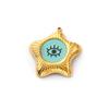 2 шт. Религиозные подвески из нержавеющей стали 304, Позолоченные 18K, Эмалированные, Подвески «Глаз Фатимы» Для DIY Ожерелий, Изготовления Ювелирных Изделий, Фурнитура