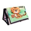 Baby Fabric Book Foldable Calendar Toy with Mirror English Learning Educational Sensory Toy for Infants 0-3 Year Olds