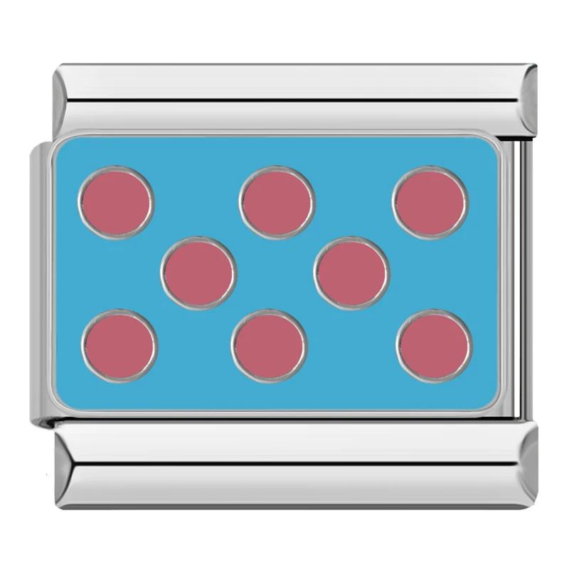 New Original Daisy Colour Love Butterfly Star Charm Italian Links Fit 9mm Bracelet Stainless Steel Jewelry Making DJ512