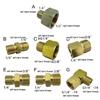 Practical Copper Gas Stove Connectors 3/8Inch 1/4Inch Left Hand Thread Adapters Convenient for Outdoor Cooking