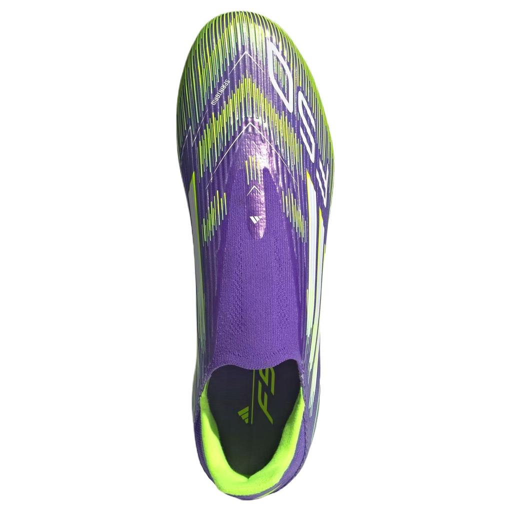Adidas Adizero F50 League Бесшнуровочные FG MG Purple Rush Lucid Lemon Унисекс Кроссовки Cloud-White JH7734