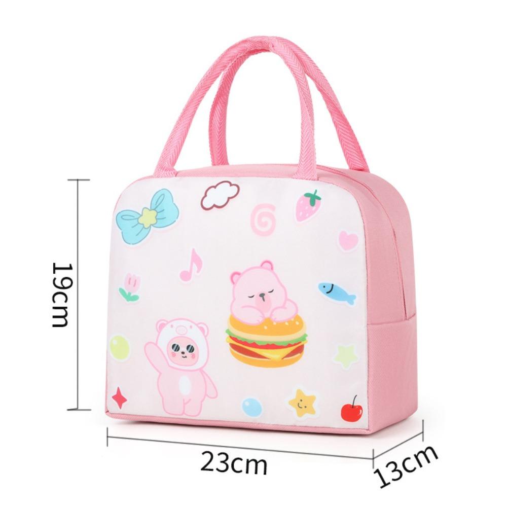 Мультяшная капибара Сумка для обеда Изолированный контейнер для еды Портативная термосумка для школы Экологичная сумка-тоут для еды для детей