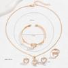Дизайнерское ожерелье, серьги, браслет, кольцо, индивидуальный простой стиль, комплект ювелирных изделий Love
