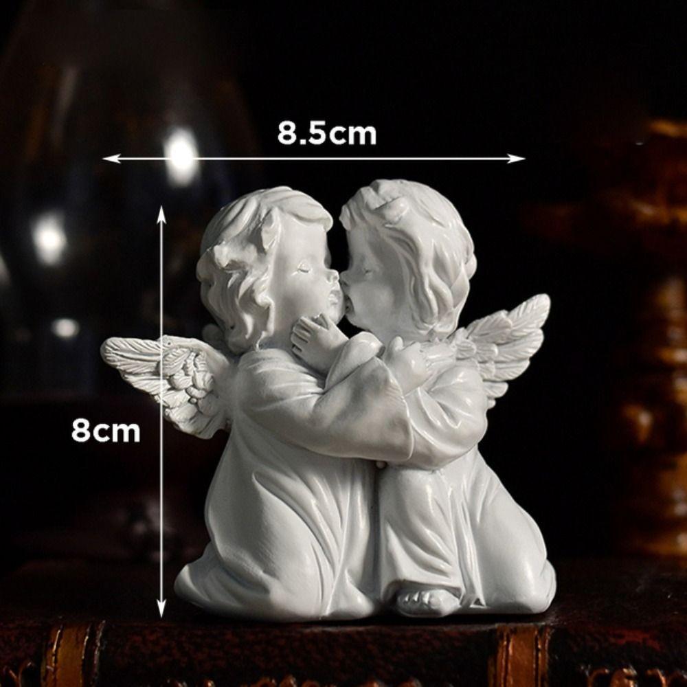 Resin Crafts European Style High Quality Sculpture Flower Fairy Angel Figurine Desktop Ornaments