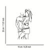 Man And Woman Sideways Hugging LOVE FEELING Minimalist Metal Wall Art - Modern Home Decor For Bedroom, Living Room, Or Bathroom.
