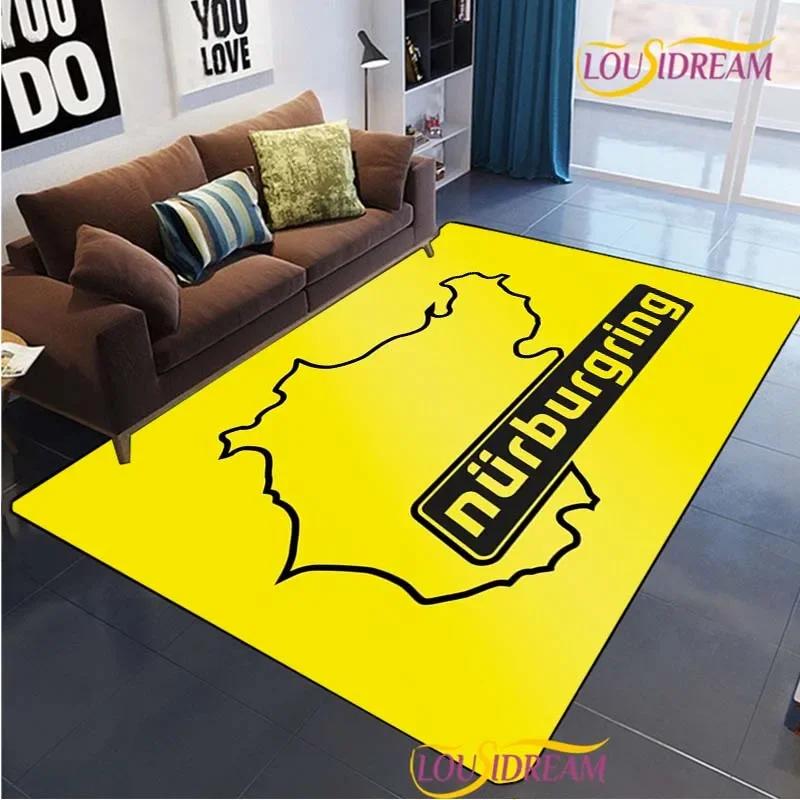 Nurburgring F1 International Track Carpet for Living Room Bedroom Area Rug Decor Kitchen Unslip Floor Mat Alfombra Birthday Gift