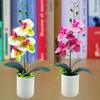 Fancy Fake Bonsai No Withering DIY Colorfast Vivid Potted Artificial Orchid Flower Gardening Supplies