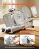 VEVOR Commercial Meat Slicer, 300W Electric Cutter, Removable 25cm Carbon Steel Blade and Food Tray, 0-12mm Adjustable Thickness Food Slicer Machine