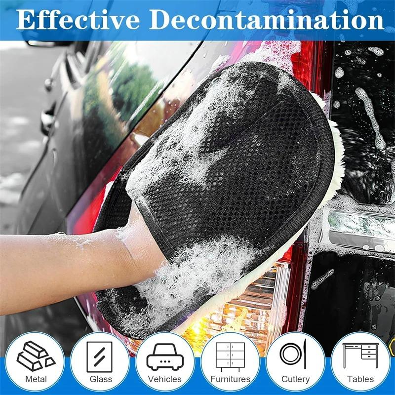 1-10Pcs Car Wash Gloves Mitts Scratch Free Cleaning Polishing Cloth Super Soft Microfiber Wool for Auto Detailing Care Accessory