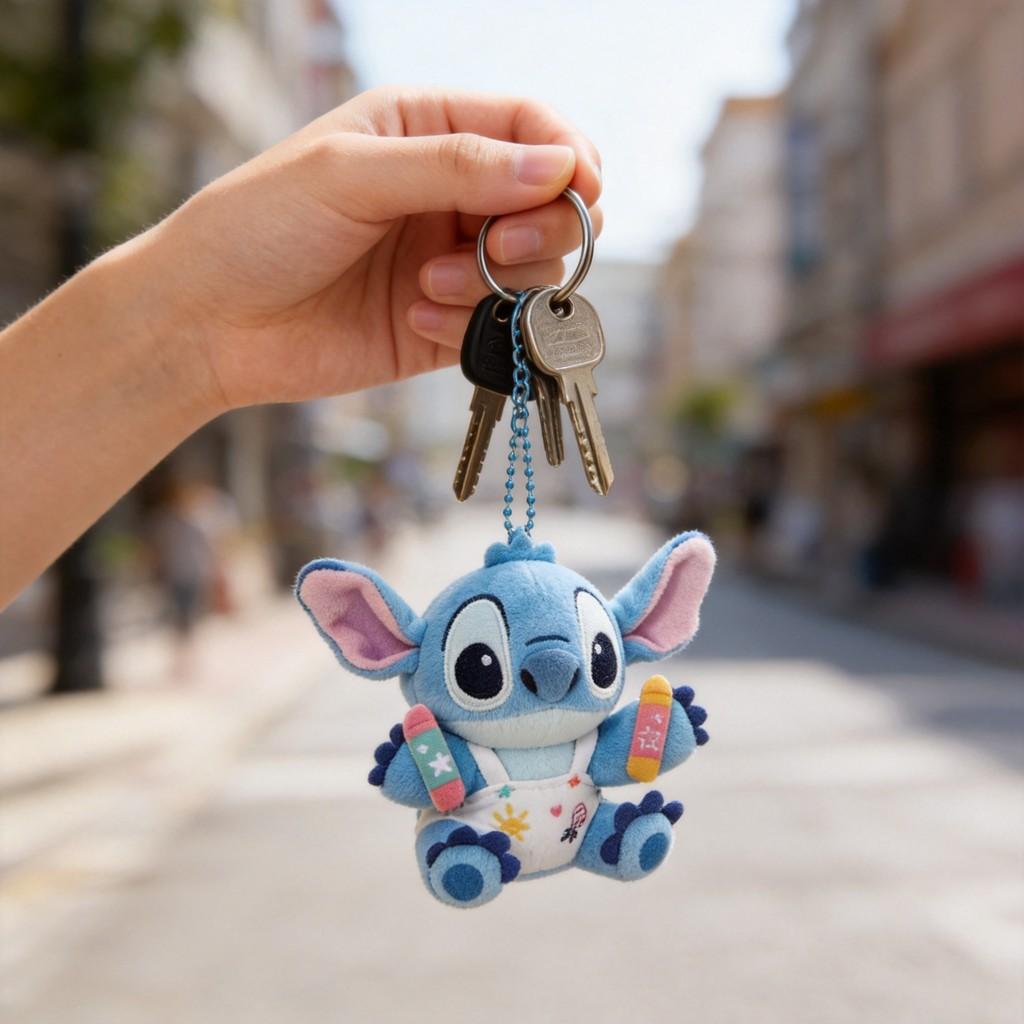 Lilo Stitch Plush Keychain With Embroidered Design For Kids And Teens