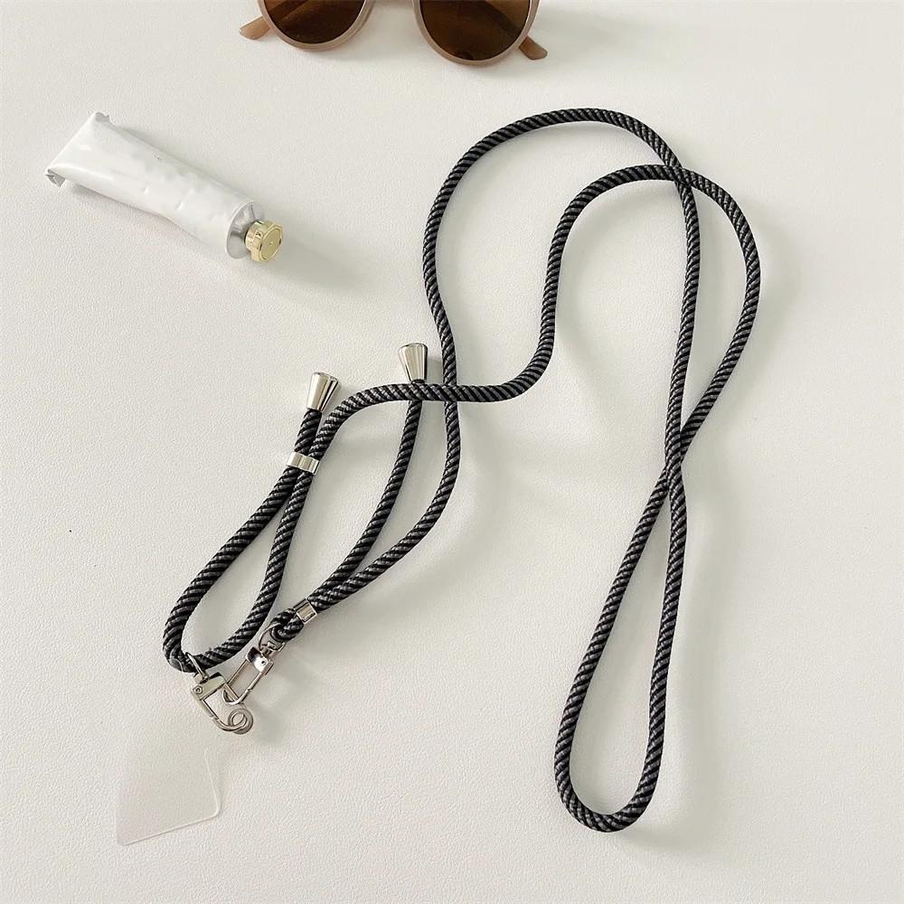 Красочные ремешки для мобильных телефонов, милые спортивные регулируемые ремешки, стильный длинный веревочный кулон для телефона для iPhone 14Pro, нейлоновый ремешок