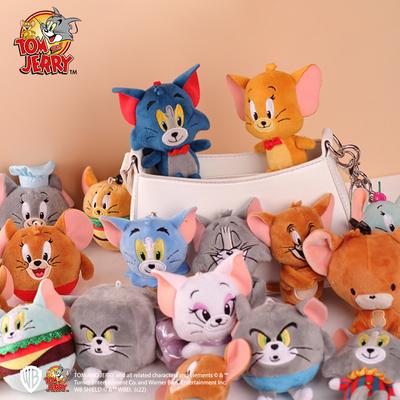 Горячая Распродажа Плюшевая Игрушка Hugkis Tom Plus Jerry Очаровательный Кот Том Юмористический Брелок Животное Мешочек Мультфильм Плюс Анимация Подвеска Кукла Подарок