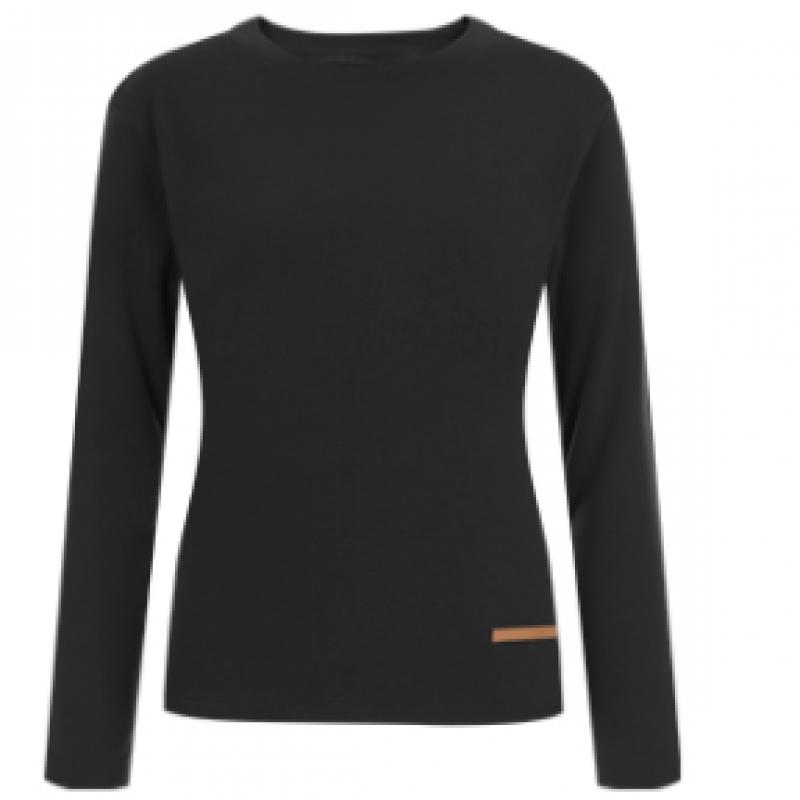 Shop Women Round Neck Label Layered Span Long Sleeve T shirT Green Dai Wsh 203