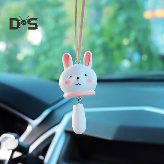 Зеркало заднего вида подвесное украшение в форме милого животного с шнурком легко устанавливается украшение для салона автомобиля