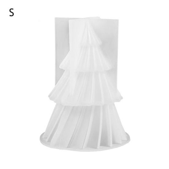 Силиконовая форма для рождественской елки, гибкая антипригарная форма, форма из смолы на праздничную тематику для изготовления свечей, шоколада, желе, мыла