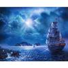 DIY Diamond Painting Boat Scenery Full Drill Landscape Rhinestone Cross Stitch Kits Handmade
