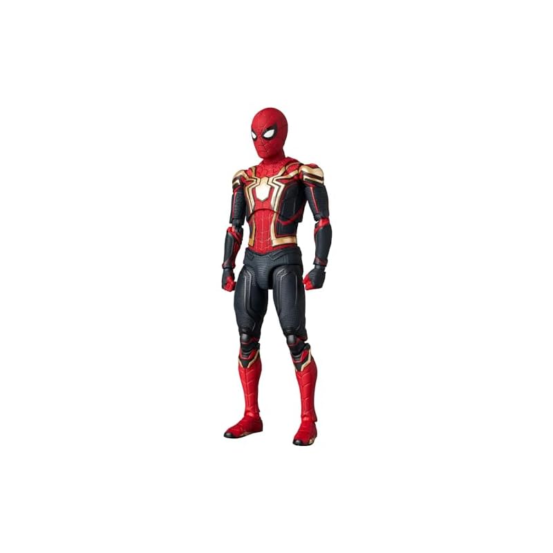 Medicom Toy MAFEX №245 Человек-Паук в Интегрированном Костюме - Высота около 150 мм, без масштаба, предварительно окрашенная экшн-фигурка.