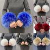 1Pair Fluffy Arm Wrist Wristband Women Warmer Fox Fur Winter Faux