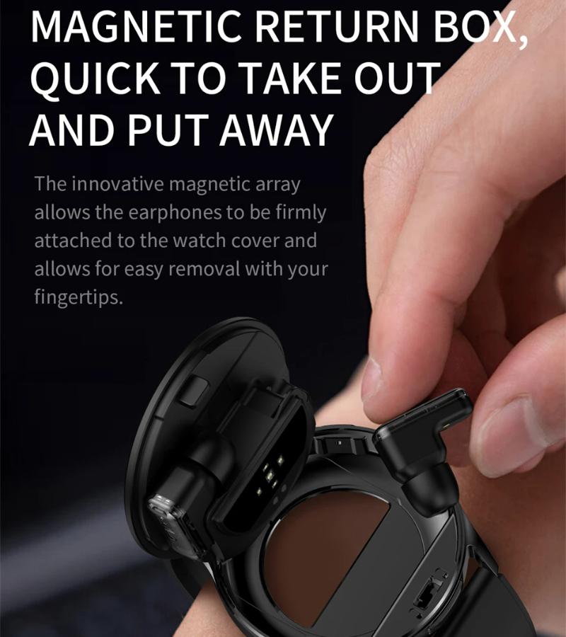 Умные часы с наушниками 1,39 дюйма Фитнес-часы 2 в 1 Монитор калорий и сна Монитор сердечного ритма и артериального давления Bluetooth-часы