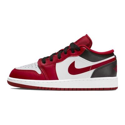 Детские кроссовки Air 1 Low GS Reverse Black Toe Red White Gym-Red 553560-163