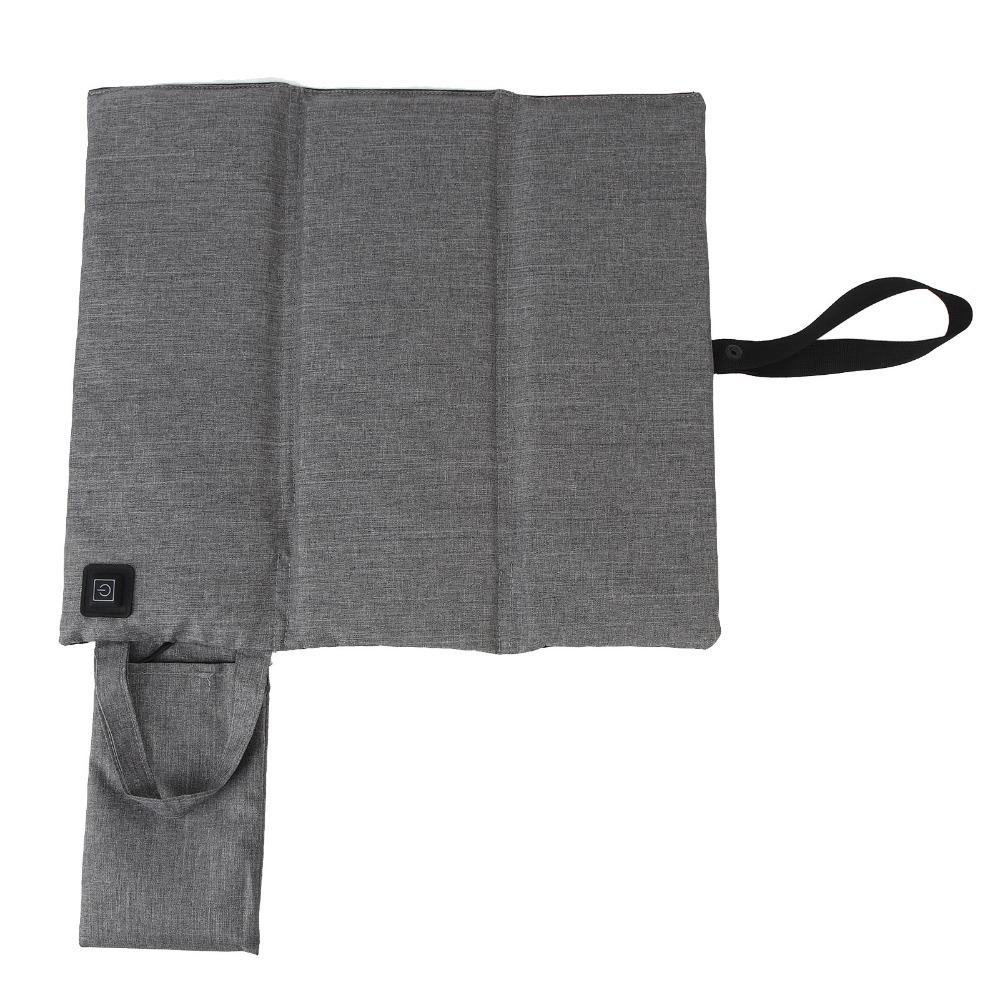 600D Oxford Fabric USB Heating Pad 3-Fold Adjustable Heated Camping Chair Pad Office