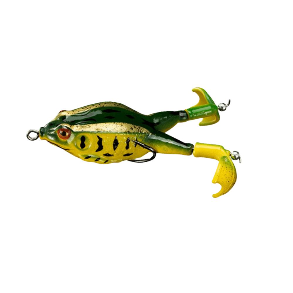 Double Propellers Frog Lure Rotating Tail Soft Frog Lure Artificial Bait Freshwater Fishing