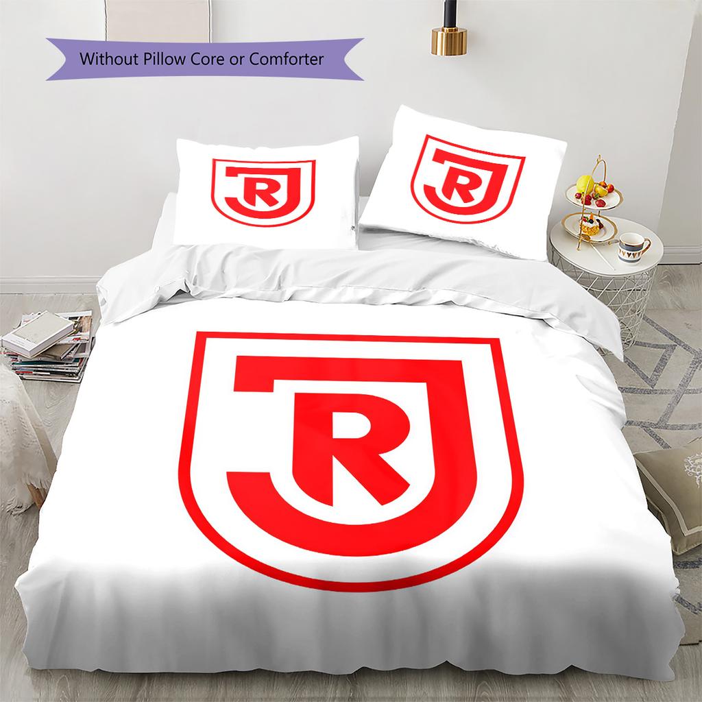 SSV Jahn Regensburg Pattern Bedding Quilt Set Home Decoration Gift (1 * duvet cover + 2 * pillowcase without core)