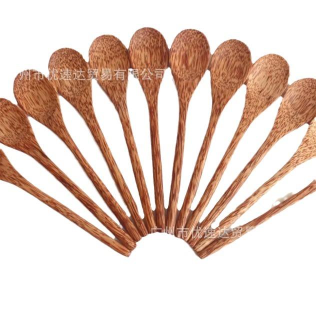 Женская миска из натурального кокоса 12-15 см, набор столовых приборов, деревянная посуда ручной работы, деревянная ложка, десерт, фруктовый салат, смешивание, рис, рамэн