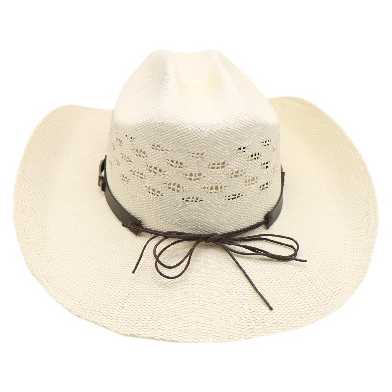Eaby Жесткая версия Плетеная цилиндр Шляпа рыцаря Ковбойская шляпа Шляпа для джаза Соломенная шляпа с загнутыми полями