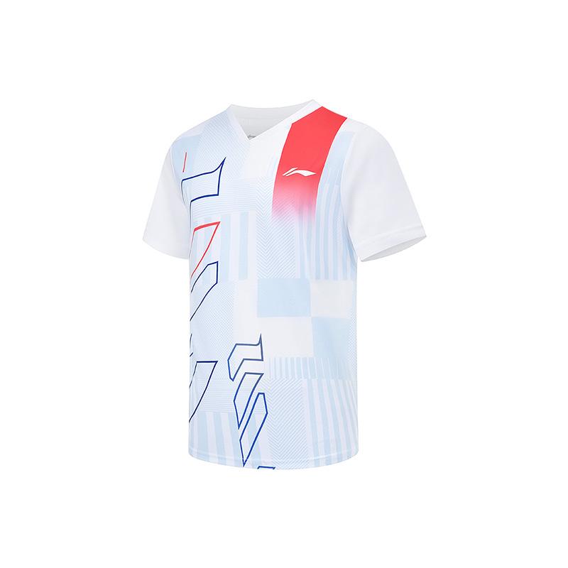 Li Ning Badminton Collection T Shirt Unisex Standard White AAYU269-2