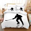 3D хоккейная серия, комплект постельного белья, спортивный пододеяльник, наволочка, 2/3 шт. DE135 * 200, для комнаты для мальчиков, полный размер, мягкое моющееся украшение для дома