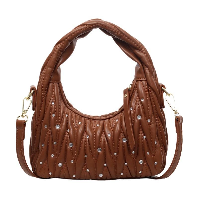 Корейская версия нишевой плиссированной сумки-пельменя, трендовая универсальная сумка-полумесяц с ощущением высокого класса, женская наплечная сумка-мессенджер