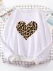 Креативные женские толстовки с принтом «Leopard Love», модная повседневная толстовка в стиле хип-хоп, S-XXL, толстовка большого размера, спортивная одежда высокого качества для женщин
