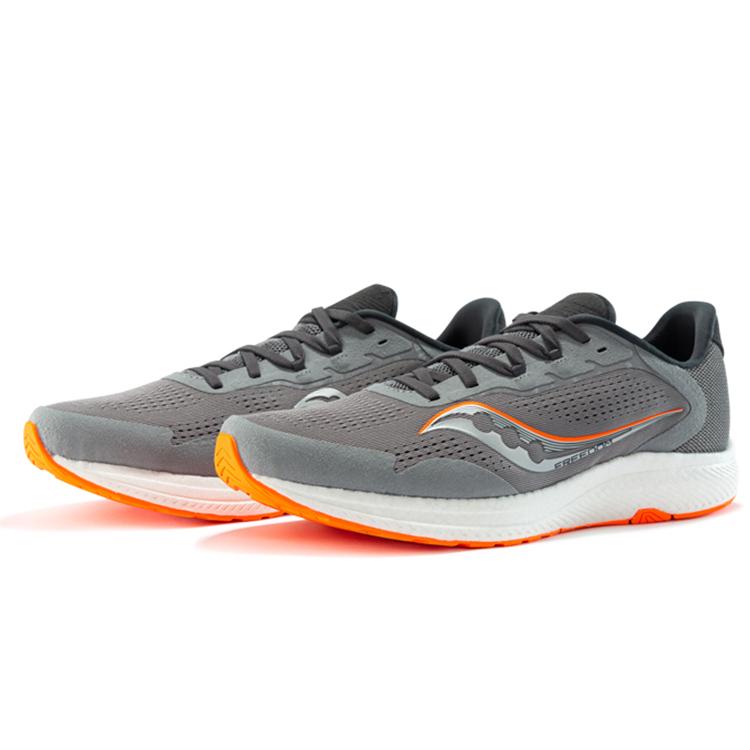 SAUCONY Freedom 4 Сетчатые, Текстильные Нескользящие Износостойкие Низкие Беговые Кроссовки Мужские Серый Оранжевый S20617-20