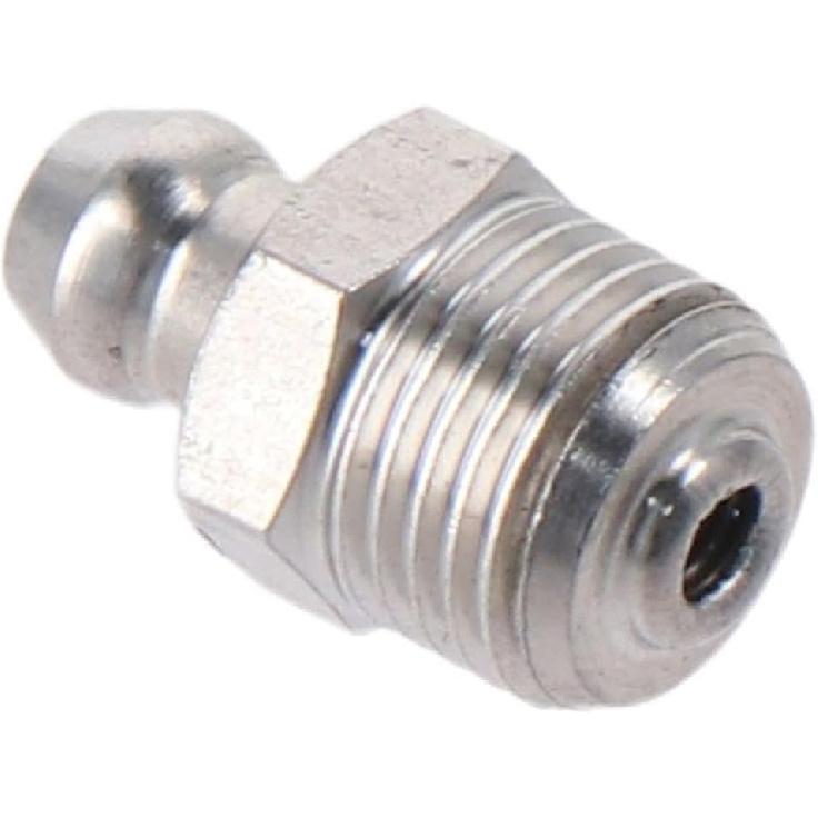 BYOBYO 10pcs Stainless Steel Straight Grease Fitting, Silver Tone M6/M8/M10 x 1mm Thread Hydraulic Grease Nipple Zerk Fitting Nozzle(M10 x 1)