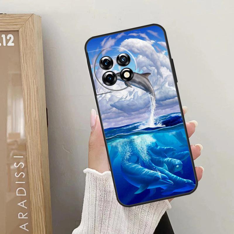 Чехол Животное Дельфин Для OnePlus Nord 5 CE 2 3 4 Lite N20 N30 OnePlus 15 R 13R 12R 10R 13T 10T 11 12 13 Обложка