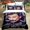 Набор постельного белья DIY rocker Johnny Hallyday Печатный комплект с наволочкой Пододеяльник Мягкий Односпальный Двуспальный Queen Super King Size