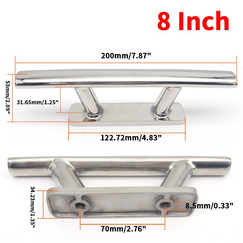 6" 8" 10" Аксессуары для лодок Морские швартовные утки из нержавеющей стали 316 Морские лодки Палубный док Утки Крепеж для яхт