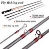 Fly Fishing Rod Fly Fishing Poles Super Hard Fishing Rod Tackle 4-Piece 9-Feet Lightweight Fly Rod