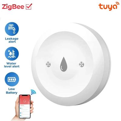 Tuya ZigBee WiFi Smart Water Sensor Water Flood Sensor Smart Life APP Удаленный мониторинг Сигнализация затопления Работает со шлюзом ZigBee
