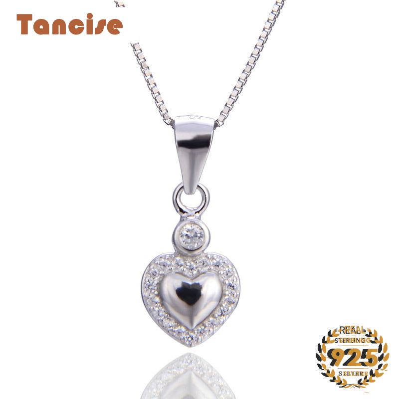 FD15599365 Танцизное серебряное ожерелье с подвеской в форме сердца из циркона ААА для женщин, подарки на свадьбу, ювелирные изделия