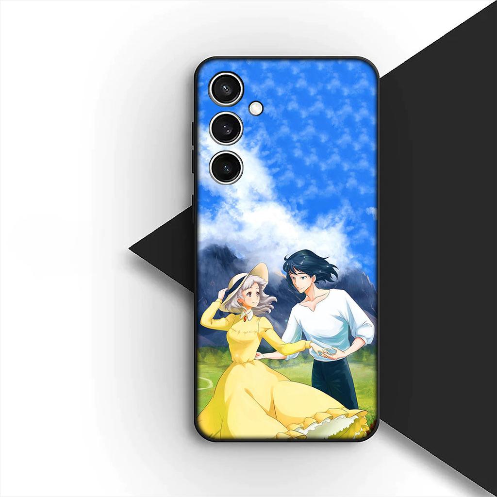 Для Samsung Galaxy S20 S22 S21 FE Ultra Plus A07 A17 A15 A16 A25 A57 A37 Чехол для телефона Howls Аниме Движущийся Мультяшный Замок