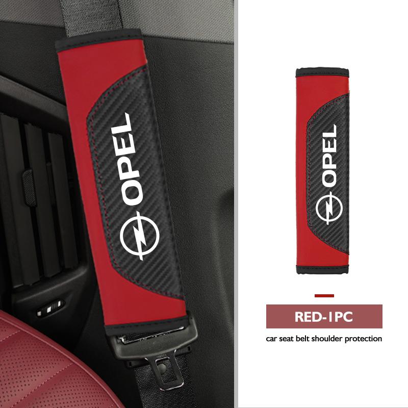 AAAYR1 Leather Car Seat Belt Cover Protect Shoulder Strap Padding For Opel ADAM ASTRA J K CORSA E INSIGNIA MOKKA VIVA Meriva
