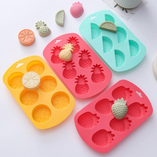 Силиконовая форма для конфет и фруктов на 6 ячеек, простая в использовании, антипригарная, для льда, безопасная для посудомоечной машины, пищевого качества, для шоколада и леденцов