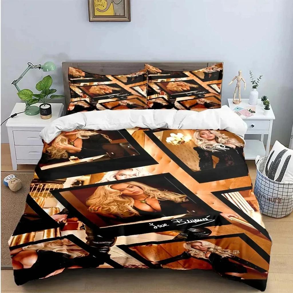 Роскошный Новый 3D Принт Поп Певица B-Beyonce Постельный Комплект Мальчики Девочки Пододеяльник Наволочка Мальчики Взрослые Домашний Текстиль