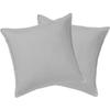 Duvet Cover - HOMEROKK - 220x240 Cm - 100% Cotton - Light Grey - 2 Pillowcases + Fitted Sheet