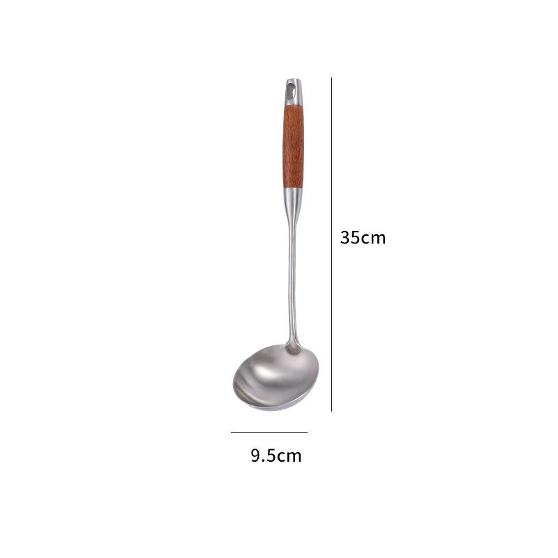 304 Stainless Steel Wooden Handle Cooking Utensil Spatula Shovel Spaghetti Rice Spoon Colander Kitchenware Kitchen Accessories