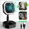 2 в 1 Мини-вентилятор охлаждения со светодиодной подсветкой Портативный Складной Регулируемая высота Угол Перезаряжаемый от USB