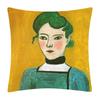 Чехол для подушки с принтом Анри Матисса, портрет, масляная живопись, декоративная наволочка, домашний декор, полиэстер, хлопок, лен, 45X45 см