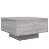 VidaXL Table Basse avec Lumières LED, Table d'Appoint, Bout de Canapé, Meuble de Salon Salle de Séjour, Moderne, Sonoma Gris 836579
